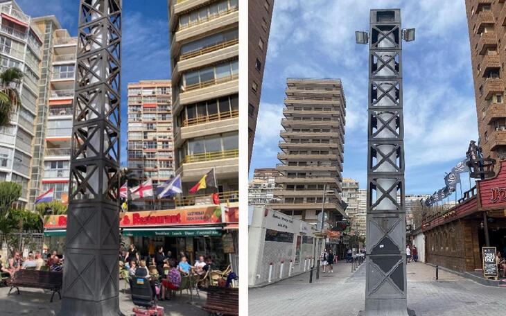 Benidorm aprueba el proyecto de rehabilitación de las columnas ‘Andrea’ del Paseo de Levante por 665.784 euros